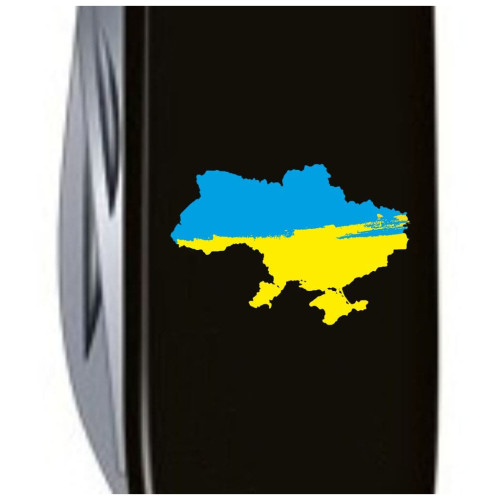 Ніж Victorinox Spartan Ukraine Black "Карта України Жовто-Блакитна" (1.3603.3_T1166u)