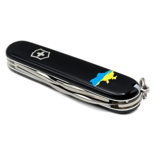 Ніж Victorinox Spartan Ukraine Black "Карта України Жовто-Блакитна" (1.3603.3_T1166u)