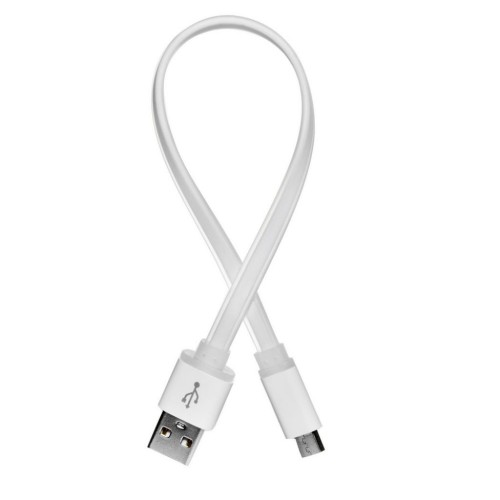 Дата кабель USB 2.0 AM to Micro 5P 0.25m white ColorWay (CW-CBUM-MUM25W)