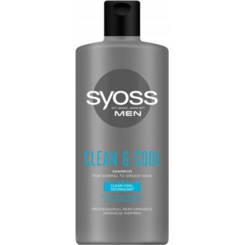 Шампунь Syoss Men Clean & Cool з Ментолом 440 мл (9000101277197)