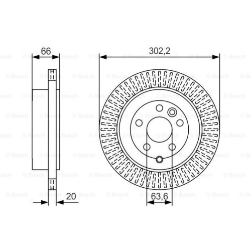 Гальмівний диск Bosch 0 986 479 U44