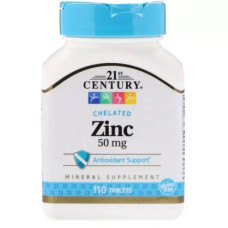 Мінерали 21st Century Цинк, 50 мг, 110 таблеток (CEN-21393)