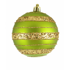 Ялинкова іграшка YES! Fun Золоте яблуко куля зелений 8 см (972952)