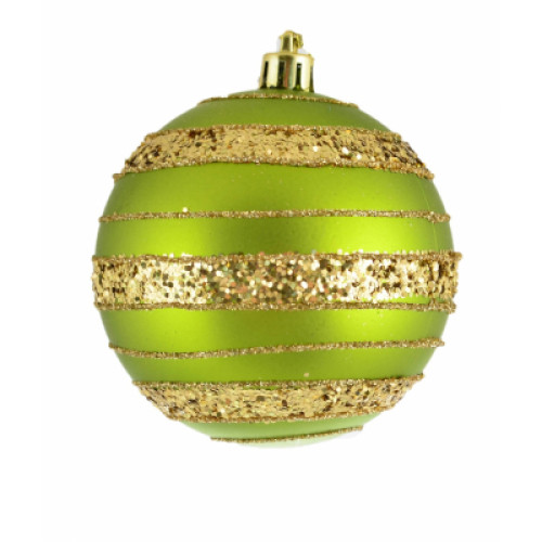 Ялинкова іграшка YES! Fun Золоте яблуко куля зелений 8 см (972952)