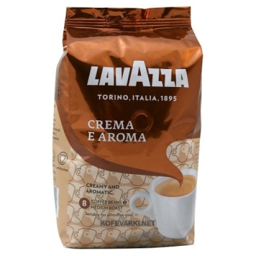 Кава Lavazza в зернах 1000г, пакет, "Crema Aroma" (prpl.24441)