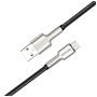 Дата кабель USB 2.0 AM to Micro 5P 1.0m head metal black ColorWay (CW-CBUM046-BK)