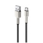 Дата кабель USB 2.0 AM to Micro 5P 1.0m head metal black ColorWay (CW-CBUM046-BK)