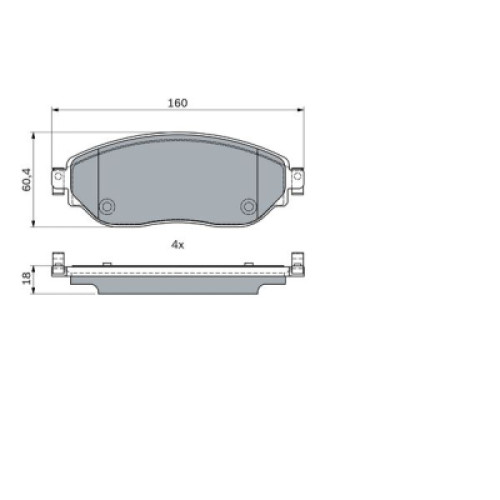 Гальмівні колодки Bosch 0 986 494 741