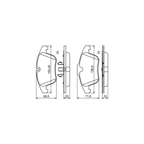 Гальмівні колодки Bosch 0986494830