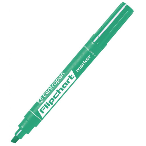 Маркер Centropen Flipchart 8560 1-4,6 мм, chisel tip, green (8560/04)