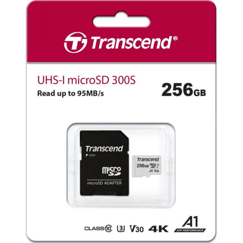 Карта пам'яті Transcend 256GB microSDXC class 10 UHS-I (TS256GUSD300S-A)