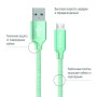 Дата кабель USB 2.0 AM to Micro 5P 1.0m mint ColorWay (CW-CBUM002-MT)