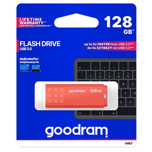 USB флеш накопичувач GOODRAM 128GB UME3 Orange USB 3.0 (UME3-1280O0R11)