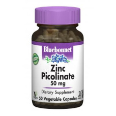 Мінерали Bluebonnet Nutrition Цинк Пиколинат 50мг, 50 гелевих капсул (BLB-00738)