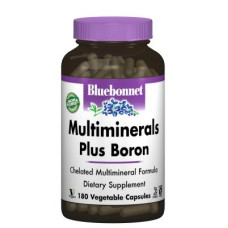 Вітамінно-мінеральний комплекс Bluebonnet Nutrition Мультімінерали + Бор з Залізом, 180 гелевих капсул (BLB-00212)