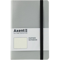 Книга записна Axent Partner Soft 125х195 мм в точку 96 аркушів Срібляста (8312-34-A)