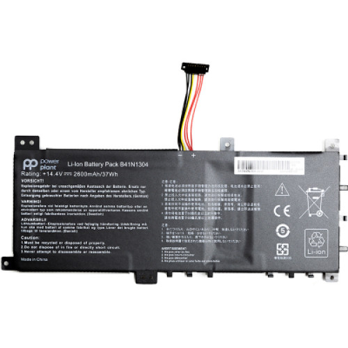 Акумулятор до ноутбука ASUS V451L (B41N1304) 14.4V 2600mAh PowerPlant (NB431403)