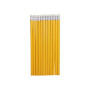 Олівець графітний H-Tone НВ, з гумкою, жовтий, уп. 12 шт (PENCIL-HT-JJ30105B)