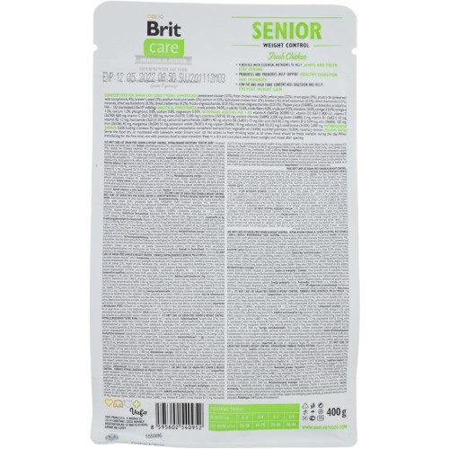 Сухий корм для кішок Brit Care Cat GF Senior Weight Control 400 г (8595602540952)