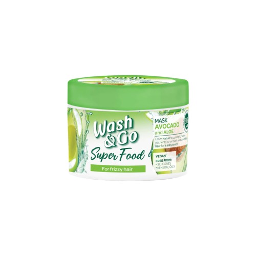 Маска для волосся Wash&Go Super Food з авокадо і алое вера 300 мл (8008970053097)