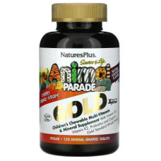 Мультивітамін Natures Plus Мультивитамины для Детей, Вкус Ассорти, Animal Parade Gold, (NAP-29928)