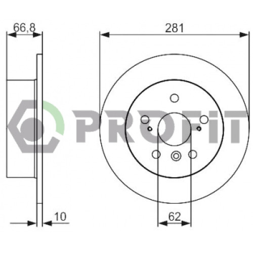 Гальмівний диск Profit 5010-2028