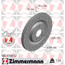 Гальмівний диск ZIMMERMANN 100.3358.52