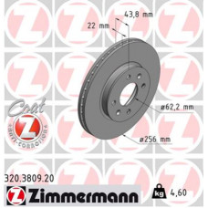 Гальмівний диск ZIMMERMANN 320.3809.20