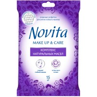 Вологі серветки Novita Make up Delicate 15 шт. (4823071631548)