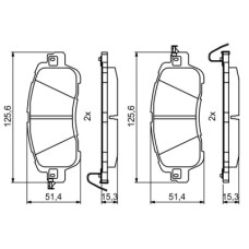 Гальмівні колодки Bosch 0986494832