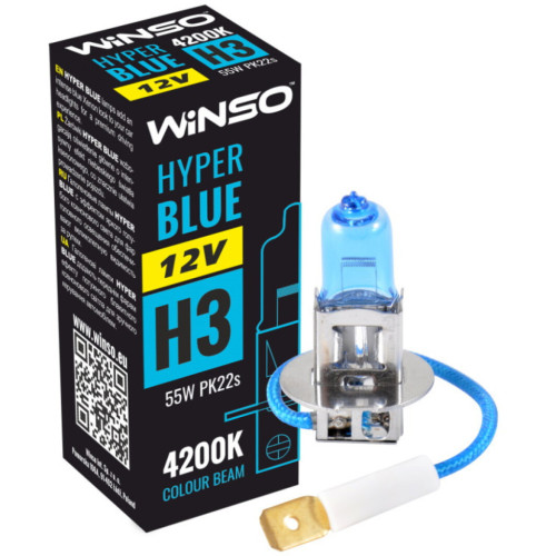 Автолампа WINSO H3 HYPER BLUE 4200K 55W (712340)