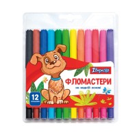 Фломастери 1 вересня Zoo Land, 12 кольорів (650457)