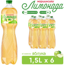 Напій Моршинська соковмісний Лимонада зі смаком зі смаком Яблука 1.5 л (4820017002882)
