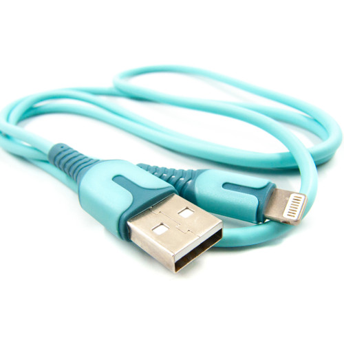 Дата кабель USB 2.0 AM to Lightning 1.0m blue Dengos (PLS-L-IND-SOFT-BLUE)