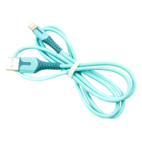 Дата кабель USB 2.0 AM to Lightning 1.0m blue Dengos (PLS-L-IND-SOFT-BLUE)