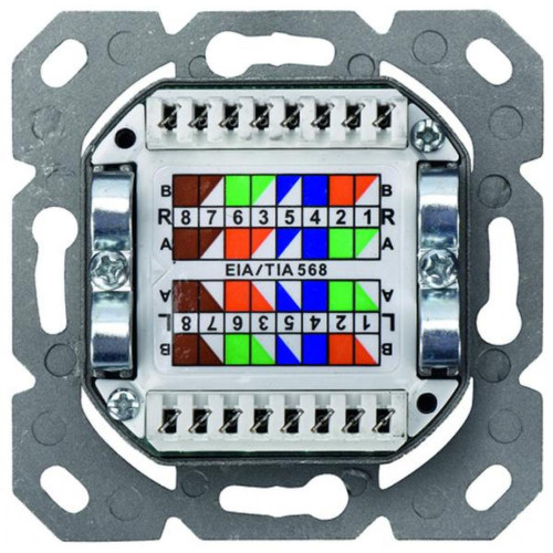 Комп'ютерна розетка Digitus 2xRJ45 FTP, для прихованої проводки (DN-9005-N)