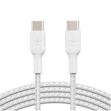 Дата кабель USB-С - USB-С, BRAIDED, 1m, white Belkin (CAB004BT1MWH)