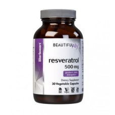 Вітамінно-мінеральний комплекс Bluebonnet Nutrition Ресвератрол 500 мг, Beautiful Ally, Resveratrol 500 Мg, 30 р (BLB0878)