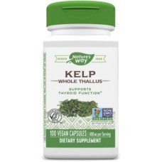 Вітамін Nature's Way Ламінарія, Kelp, 600 мг, 100 капсул (NWY14500)