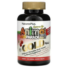 Мультивітамін Natures Plus Мультивитамины для Детей, Вкус Вишни, Animal Parade Gold, 1 (NAP-29932)