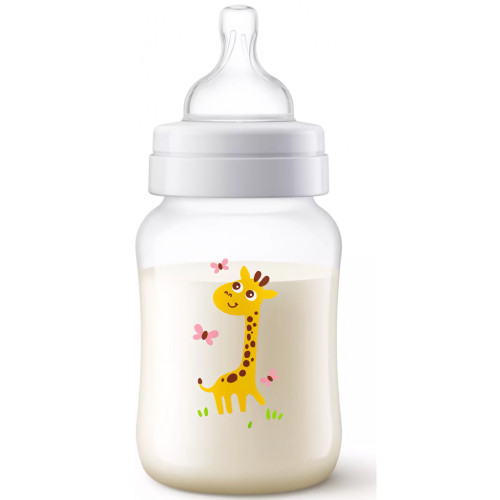 Пляшечка для годування Philips AVENT Anti-colic з декором Жираф 260 мл (SCF821/12)