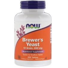 Трави Now Foods Пивні дріжджі, Brewer's Yeast, Now Food, 200 таблеток (NOW-02410)