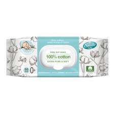 Дитячі вологі серветки Smile baby 100 cotton 50 шт. (42116700)