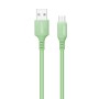 Дата кабель USB 2.0 AM to Micro 5P 1.0m soft silicone green ColorWay (CW-CBUM042-GR)