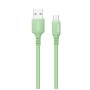 Дата кабель USB 2.0 AM to Micro 5P 1.0m soft silicone green ColorWay (CW-CBUM042-GR)