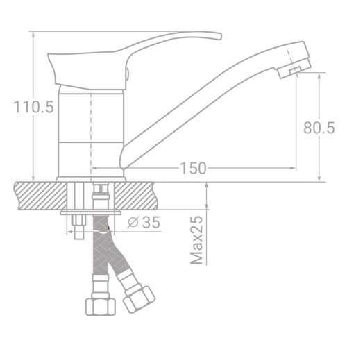 Змішувач TAU SE-2B145C