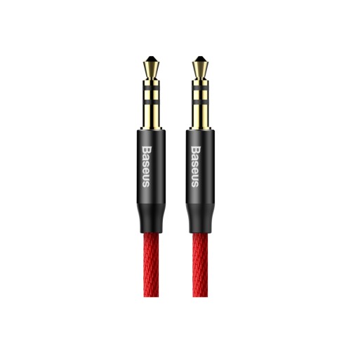 Кабель мультимедійний Jack 3.5mm Yiven M30 M/M 1m red-black Baseus (CAM30-B91)