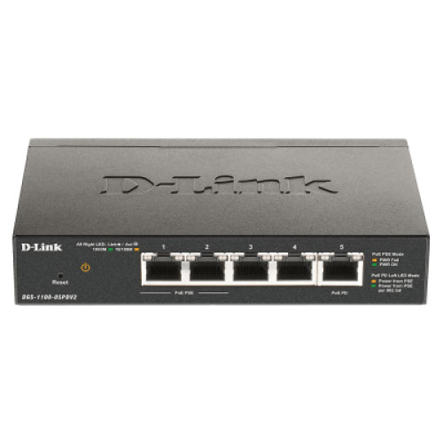 Комутатор мережевий D-Link DGS-1100-05PDV2