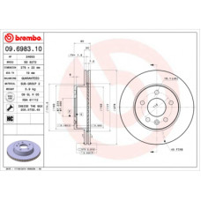 Гальмівний диск Brembo 09.6983.10