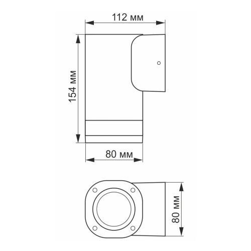 Світильник Videx LED  AR071G IP54 GU10 (VL-AR071G)